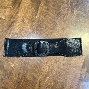 Black Stretchy Buckle Belt